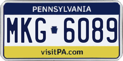 PA license plate MKG6089