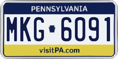 PA license plate MKG6091