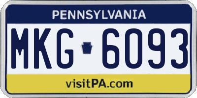 PA license plate MKG6093