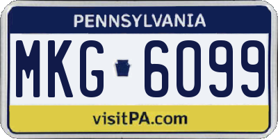 PA license plate MKG6099