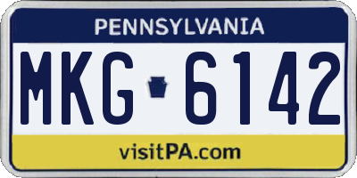 PA license plate MKG6142