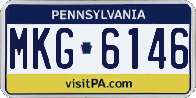 PA license plate MKG6146