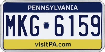 PA license plate MKG6159