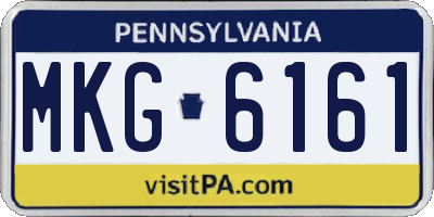 PA license plate MKG6161