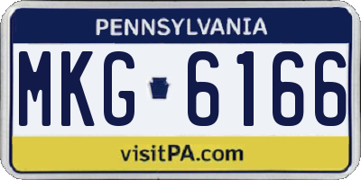 PA license plate MKG6166