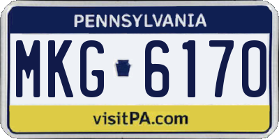 PA license plate MKG6170