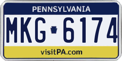 PA license plate MKG6174