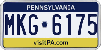 PA license plate MKG6175