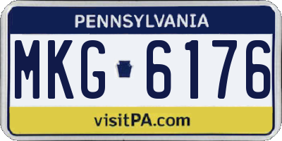 PA license plate MKG6176
