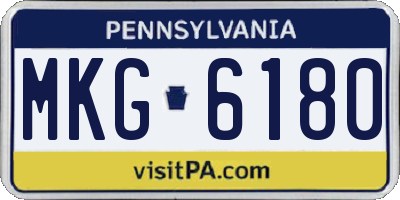 PA license plate MKG6180
