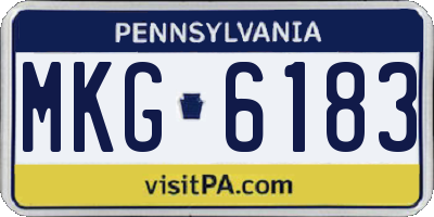 PA license plate MKG6183