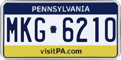 PA license plate MKG6210