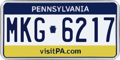 PA license plate MKG6217