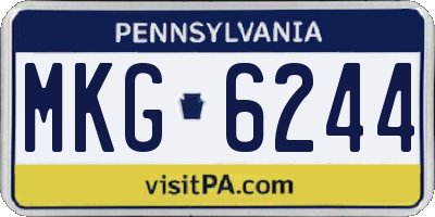 PA license plate MKG6244