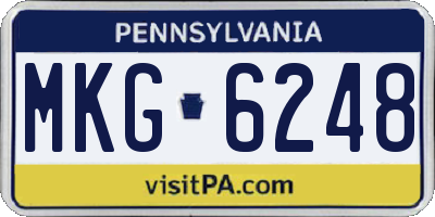 PA license plate MKG6248