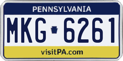 PA license plate MKG6261