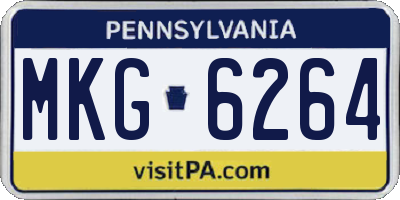 PA license plate MKG6264