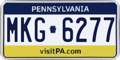 PA license plate MKG6277