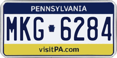 PA license plate MKG6284