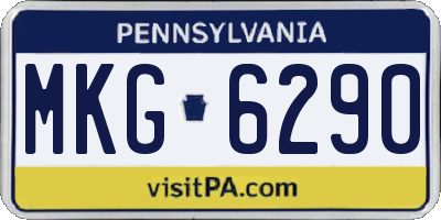 PA license plate MKG6290