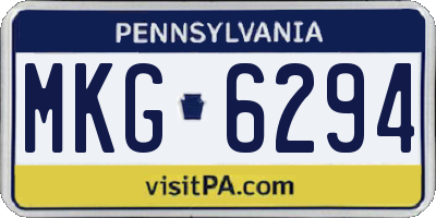 PA license plate MKG6294