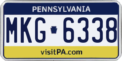 PA license plate MKG6338