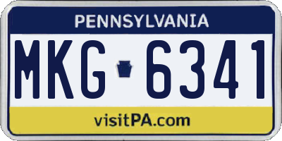 PA license plate MKG6341