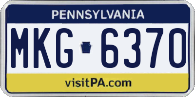 PA license plate MKG6370