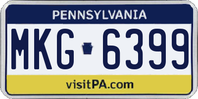 PA license plate MKG6399