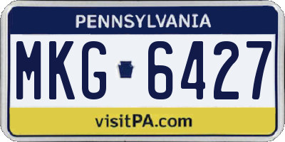 PA license plate MKG6427