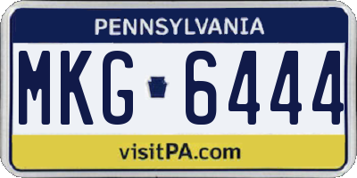 PA license plate MKG6444