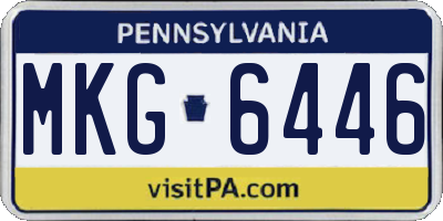 PA license plate MKG6446
