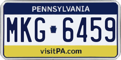 PA license plate MKG6459