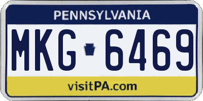 PA license plate MKG6469