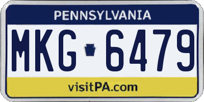 PA license plate MKG6479