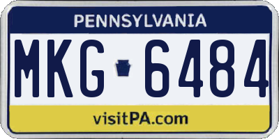 PA license plate MKG6484