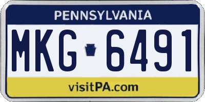 PA license plate MKG6491