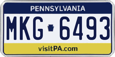 PA license plate MKG6493