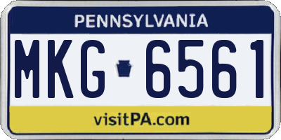 PA license plate MKG6561