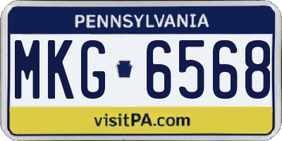 PA license plate MKG6568