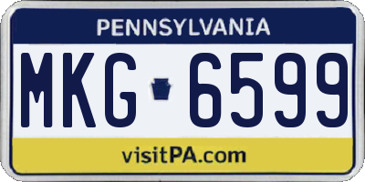 PA license plate MKG6599