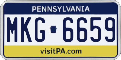 PA license plate MKG6659