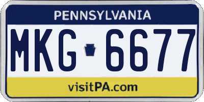 PA license plate MKG6677