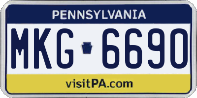 PA license plate MKG6690