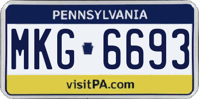 PA license plate MKG6693