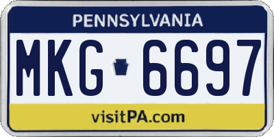 PA license plate MKG6697