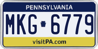 PA license plate MKG6779