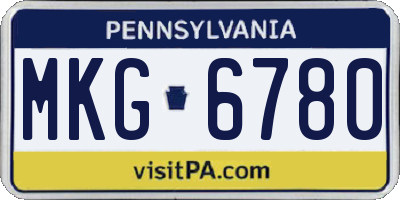 PA license plate MKG6780