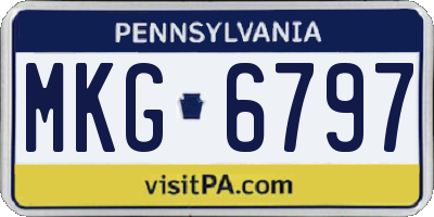 PA license plate MKG6797