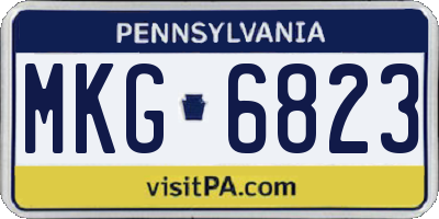 PA license plate MKG6823
